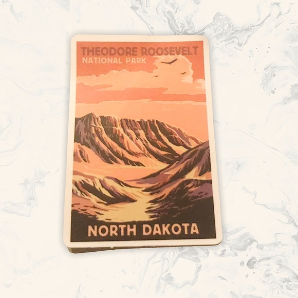 North Dakota Matte Finish PVC Removable Waterproof Decor Accent St… - Picture 2 of 8